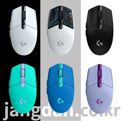 로지텍 g304 게이밍 마우스 6가지 색상 이미지